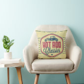 Classic Car Retro Label Guy Cave Accent Pillows (Chair)