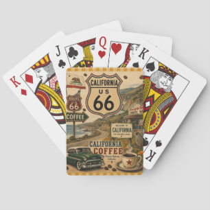 Classic Car Route 66 Game Night Playing Cards