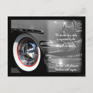 classic car rsvp card