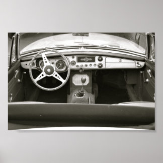 Classic Car Seat with a View Poster