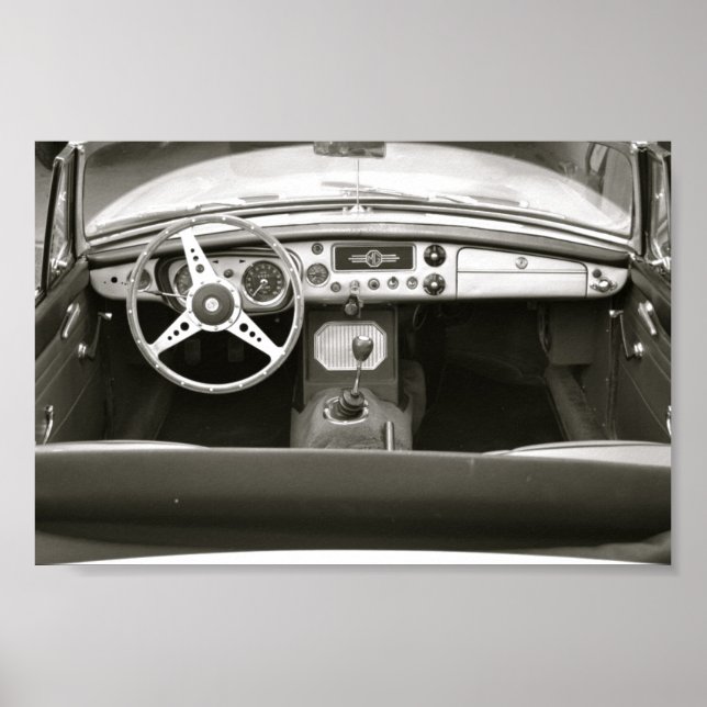 Classic Car Seat with a View Poster (Front)