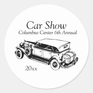 Classic Car Show Stickers Customise