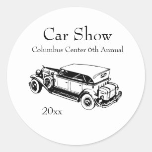 Classic Car Show Stickers Customise