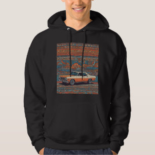 Classic Car with abstract desert landscape Hoodie