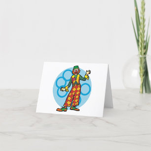 Classic Carnival Clown Thank You Card