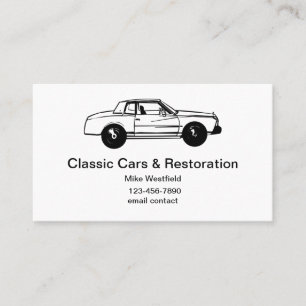 Classic Cars And Restoration Business Card