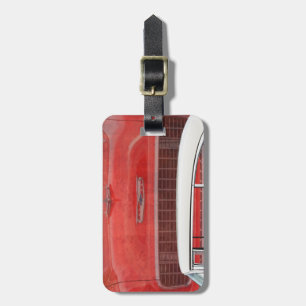 Classic Cars Chevy Bel Air Dodge Red White Vintage Luggage Tag