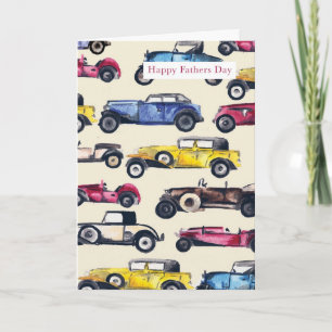 Classic Cars Father's Day Card
