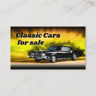 Classic Cars for sale Black Vintage Auto Business Card