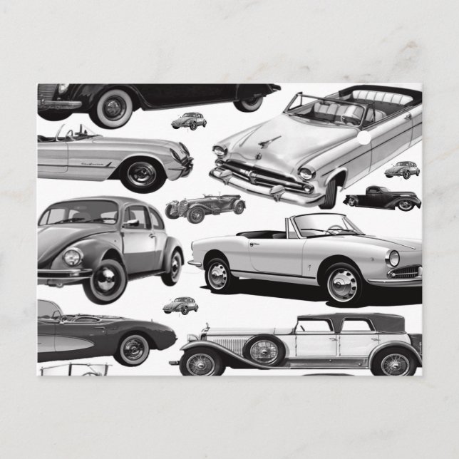 Classic Cars Postcard (Front)