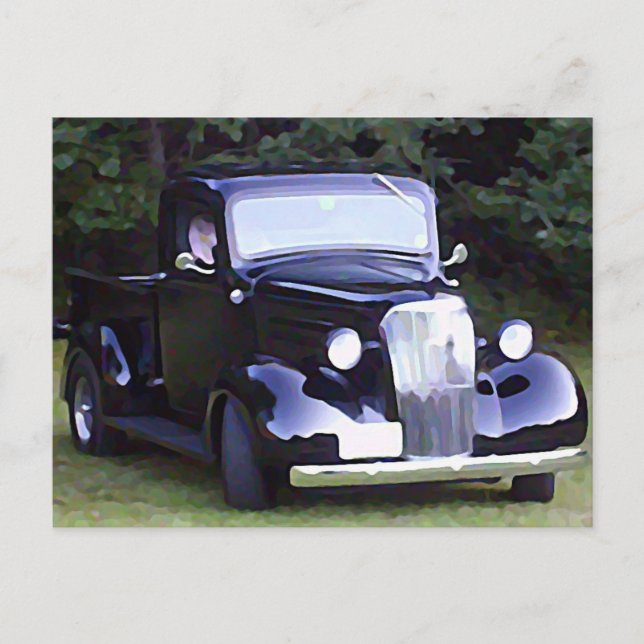 Classic Cars - Vintage Black Pickup Truck Postcard (Front)