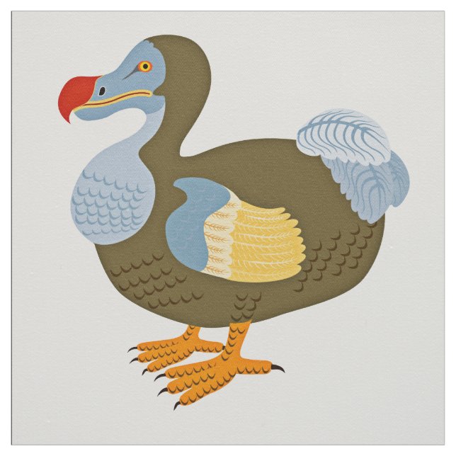 Classic Cartoon Dodo Bird Fabric (Swatch)