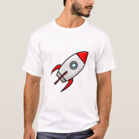 Classic cartoon rocketship