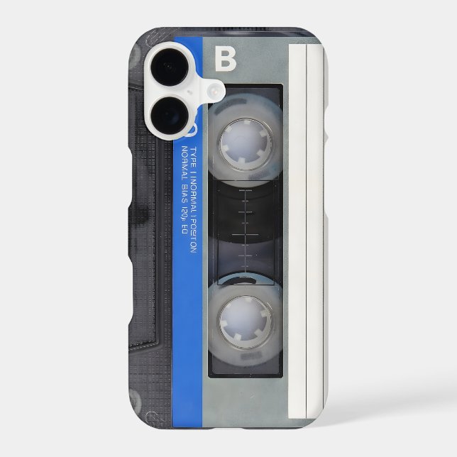 classic cassete tape 80 's transparent black retro (Back)