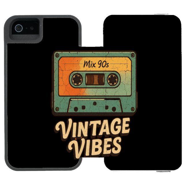 Classic Cassette Incipio iPhone Wallet Case (Folio Open)