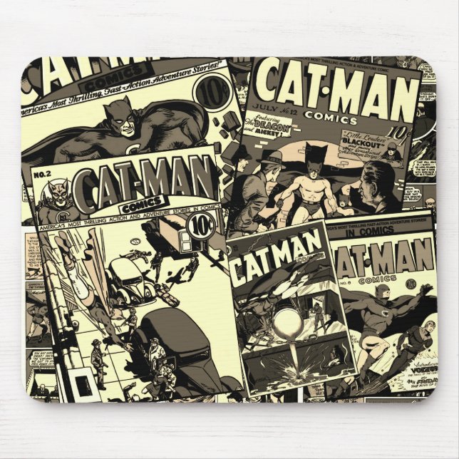 Classic CAT-MAN Comics Mousepad (Front)