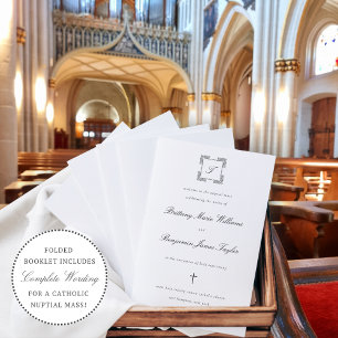 Classic Catholic Wedding Program - Full Mass