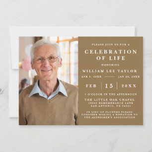 CLASSIC CELEBRATION OF LIFE MEMORIAL INVITATION