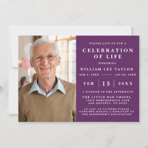 CLASSIC CELEBRATION OF LIFE MEMORIAL INVITATION