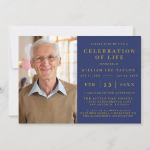 CLASSIC CELEBRATION OF LIFE MEMORIAL INVITATION