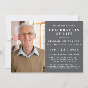 CLASSIC CELEBRATION OF LIFE MEMORIAL INVITATION