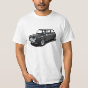 Classic Charcoal Mini Car on White T-Shirt
