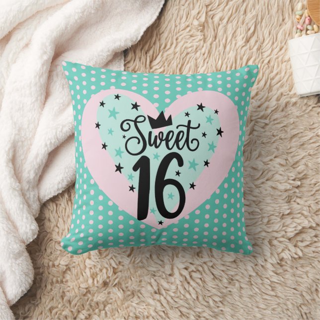 Classic Charm! Sweet 16 Gift Throw Pillow (Blanket)