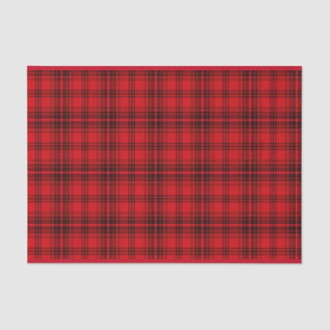 Classic Cheerful Plaid | red Tissue Paper (Front)