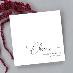 Classic Cheers Script Wedding Napkin