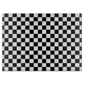 Classic Chequerboard Black White Pattern Cutting Board