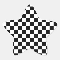Classic Chequerboard Black White Pattern