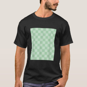 Classic Chequered Chequered Chequerboard Sage Gree T-Shirt