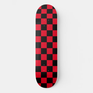 Classic Chequered (chequered) Red & Black pattern  Skateboard