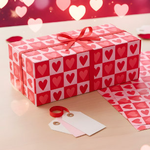 Classic Cherry Red Hearts Valentine’s Wrapping Paper