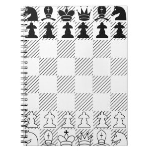 Classic chess board spiral notebook