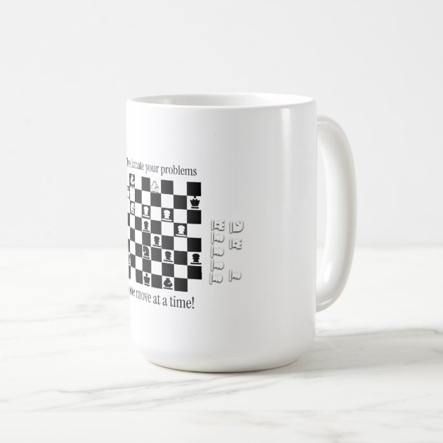 Classic Chess-Inspired Design  Coffee Mug (Front Right)