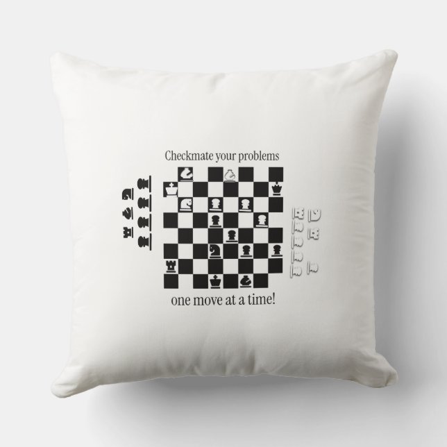 Classic Chess-Inspired Design  Cushion (Back)