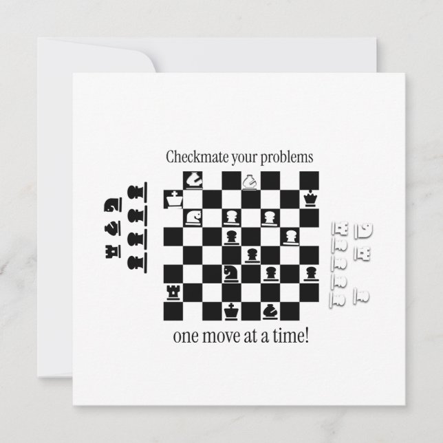Classic Chess-Inspired Design  Invitation (Front)