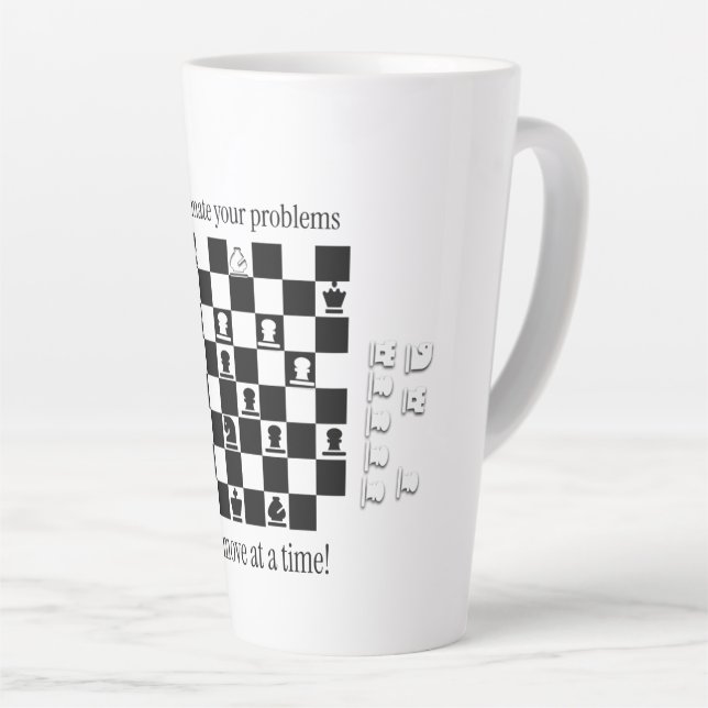 Classic Chess-Inspired Design  Latte Mug (Right Angle)