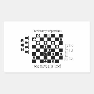 Classic Chess-Inspired Design  Rectangular Sticker
