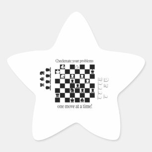 Classic Chess-Inspired Design  Star Sticker