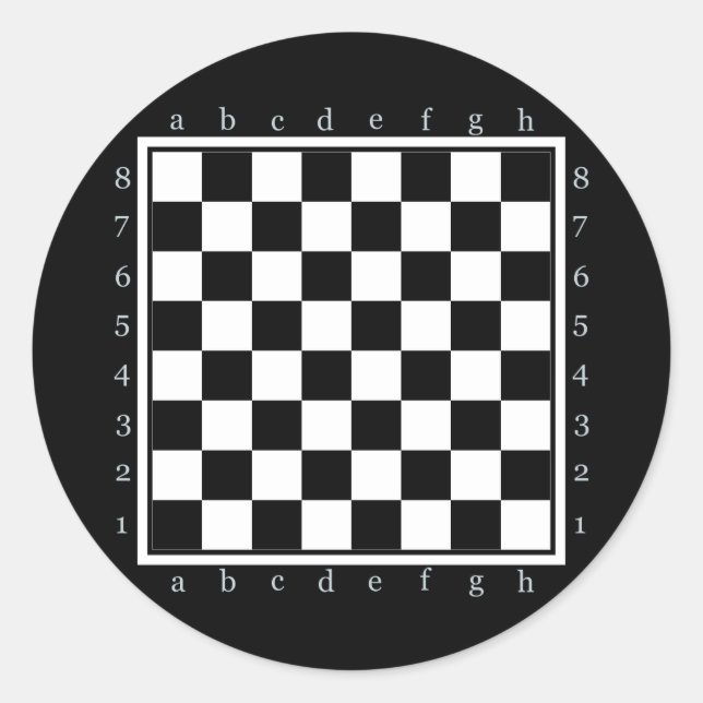 classic chess table, chess it or leave it round sticker (Front)