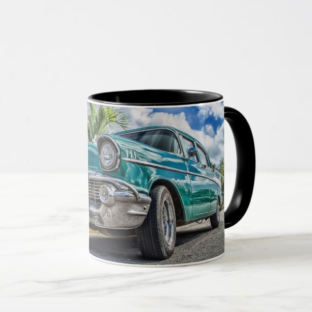 Classic Chevrolet Car Black 11 oz Combo Mug (Front Right)
