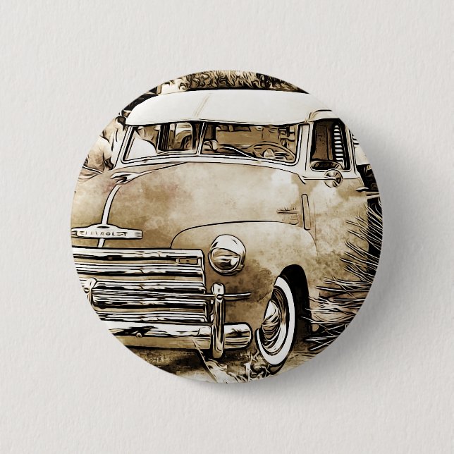 Classic Chevy Chevrolet Truck 6 Cm Round Badge (Front)