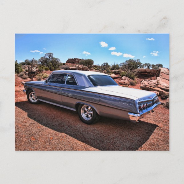 Classic Chevy Impala Muscle Car Postcard (Front)