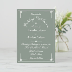 Classic Chic All In One RSVP Email Website Wedding Invitation