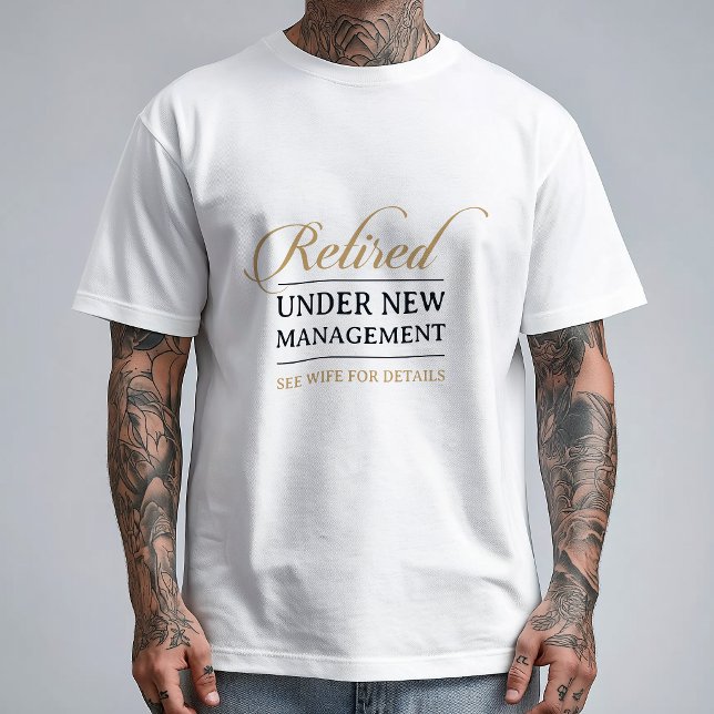 Classic Chic Calligraphy Gold Retired  T-Shirt (Creator Uploaded)