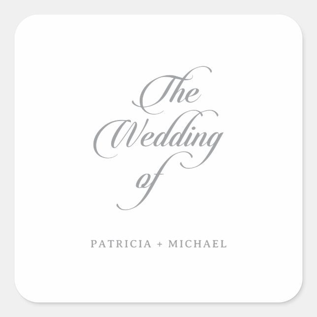 Classic Chic Calligraphy Wedding Envelope Seals (Front)