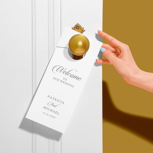 Classic Chic Calligraphy Wedding Welcome  Door Hanger (Creator Uploaded)