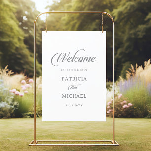 Classic Chic Calligraphy Wedding Welcome Sign